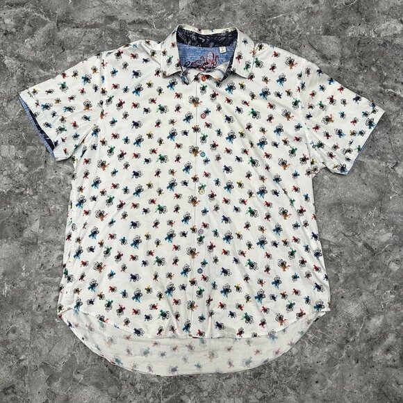 Robert Graham Short Sleeve L Classic Fit Shirt Octopus Print - Picture 1 of 6